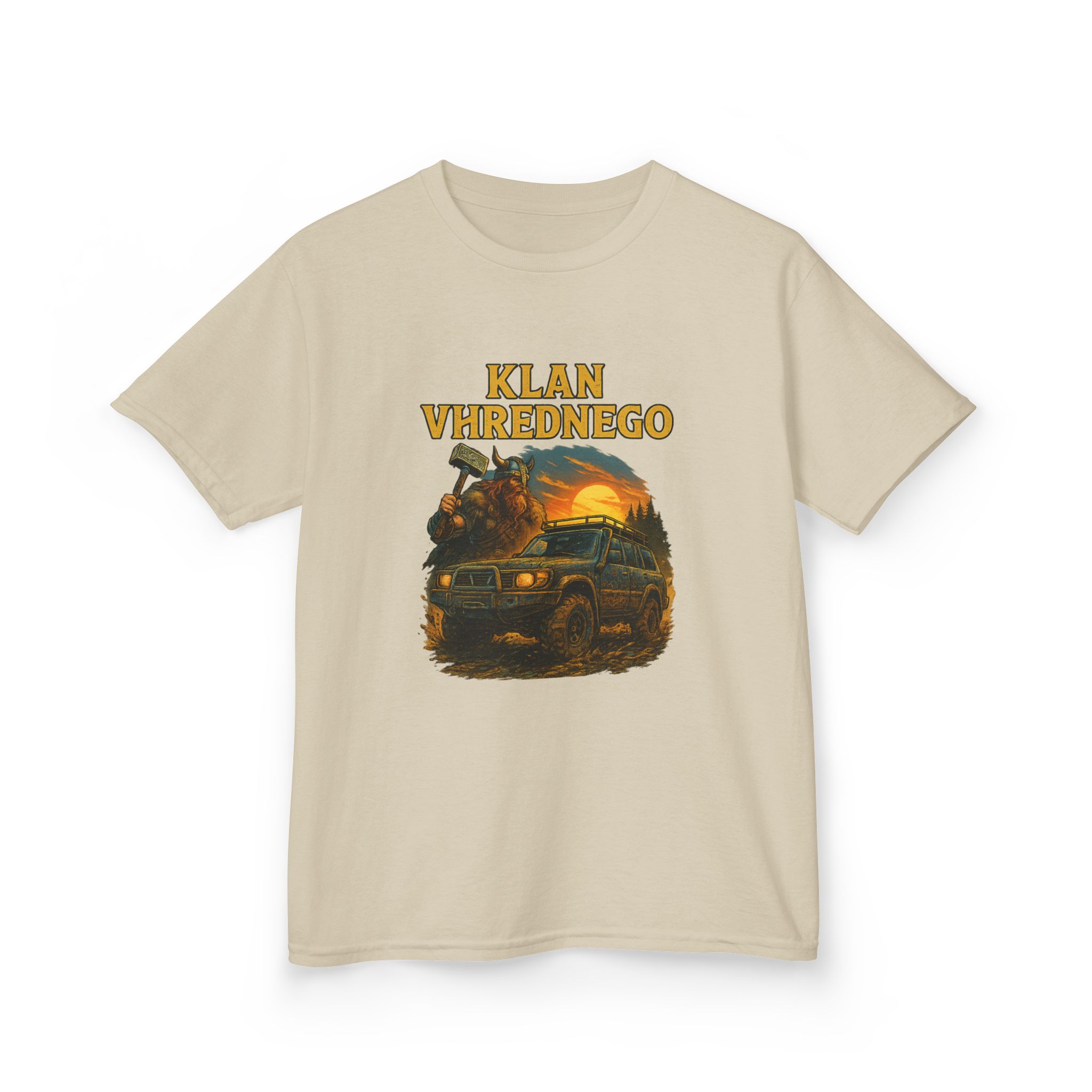 Dziecięca Koszulka „Klan Vhrednego” – Teren, błoto i duch Wikinga - obrazek 11