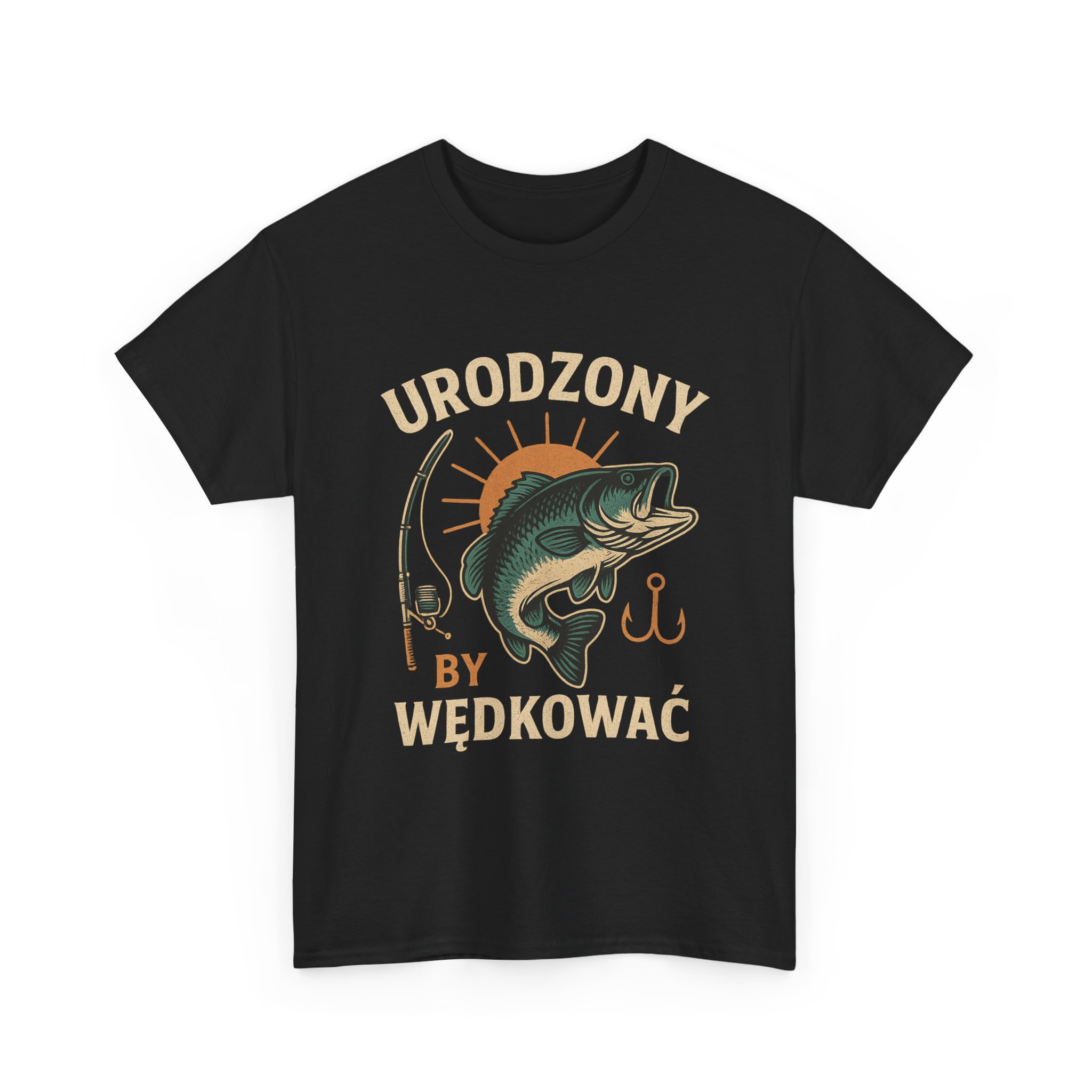 „Urodzony, by wędkować” – Koszulka dla prawdziwego wędkarza